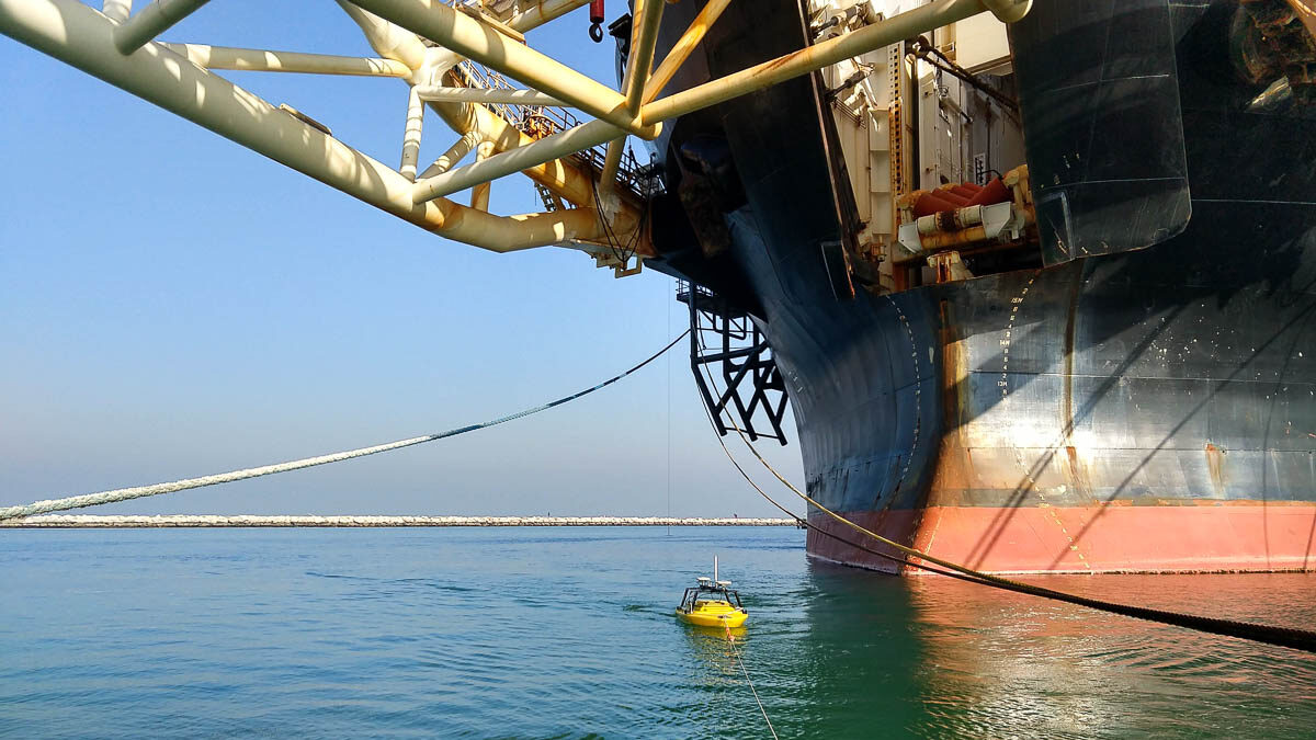 Rilievo batimetrico mutlibeam con drone marino nel porto di Ravenna (RA). Adriarilievi